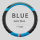 Round Black Blue